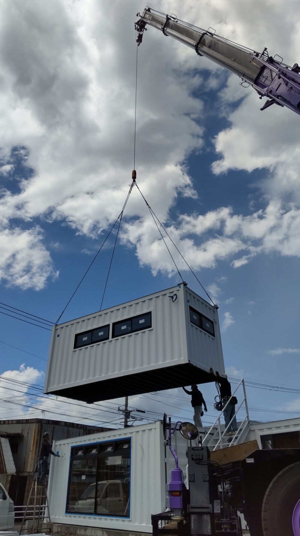◇初の2階建て!◇ コンテナの搬入風景 - 大分・宮崎・福岡 ◇初の2階建て!◇ コンテナの搬入風景 - 大分・宮崎・福岡